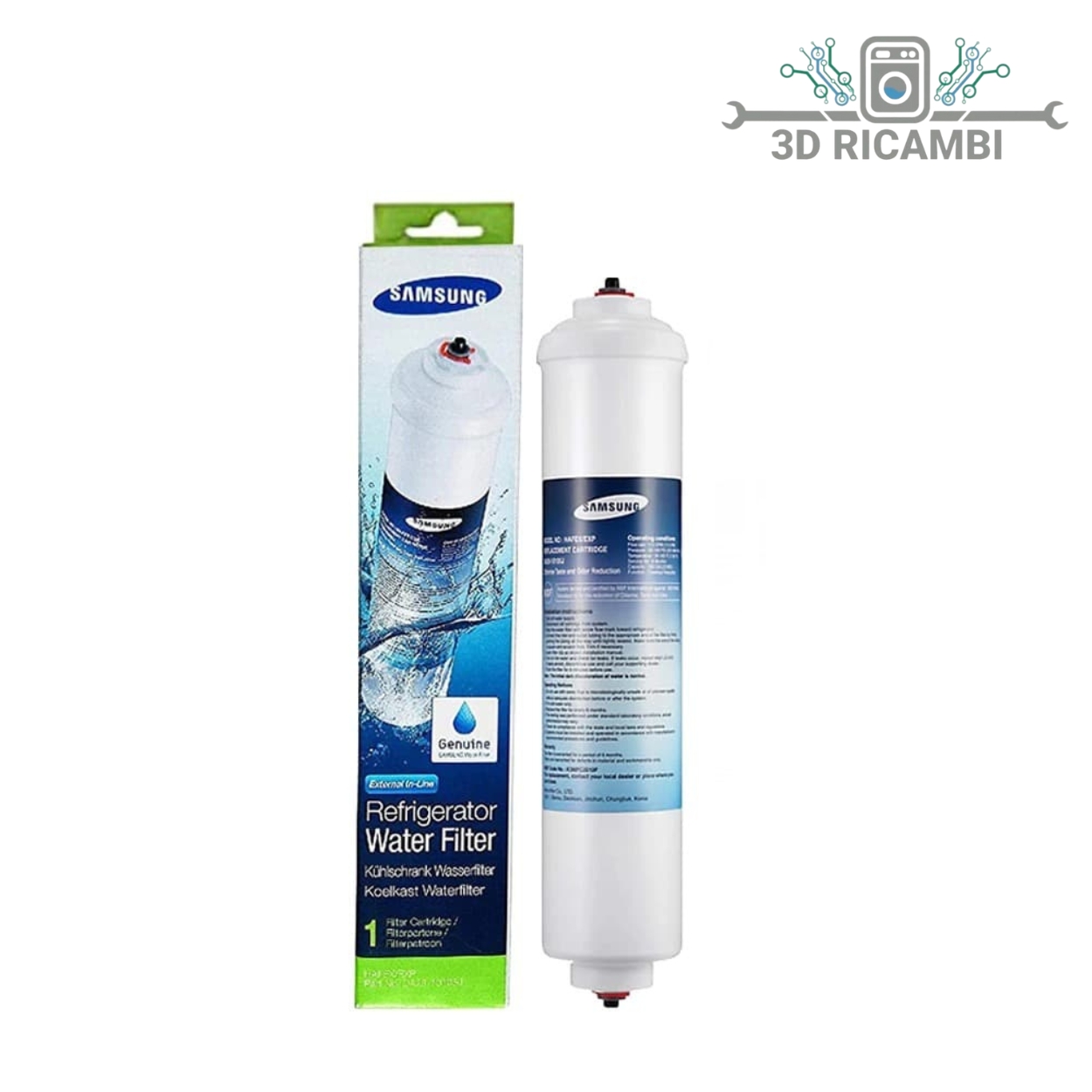 Filtro trattamento acqua per frigorifero universale  con carbone attivo granulare 25fr150