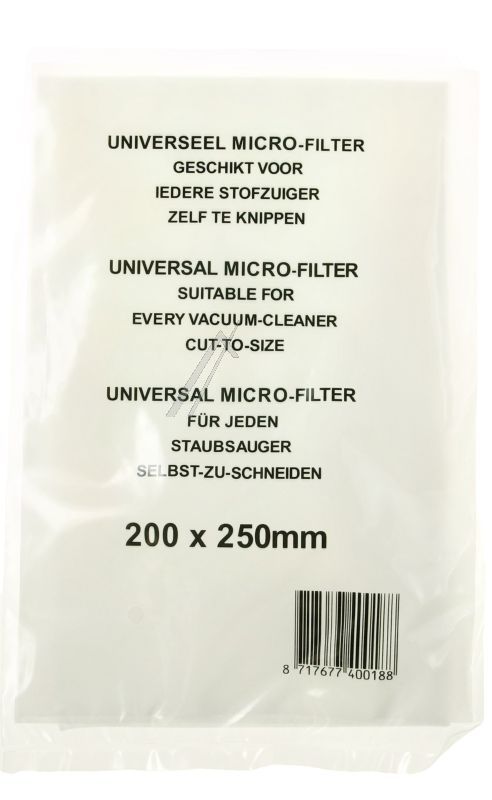 Microfiltro universale ritagliabile 200 x 250 mm Miele