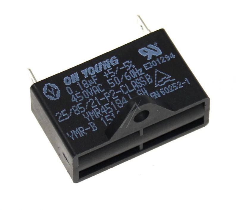 2504-000010 Condensatore di marcia per motore 0,18µF -25…+85 °C nero 450V ±15% Samsung 2504000010