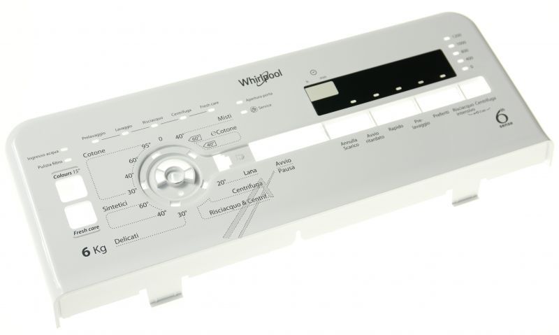 C00521607 488000521607 Pannello frontale bianco WH/IT/1200/6kg E1 Core Print Whirlpool