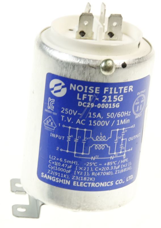 DC97-20185A Guida filtro per DV8000M, DV80M8214AW, FI Samsung DC9720185A