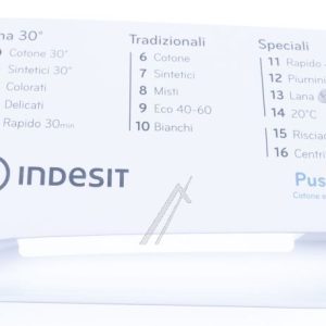 C00645740 488000645740 Maniglia coperchio bianca INX/RA Indesit