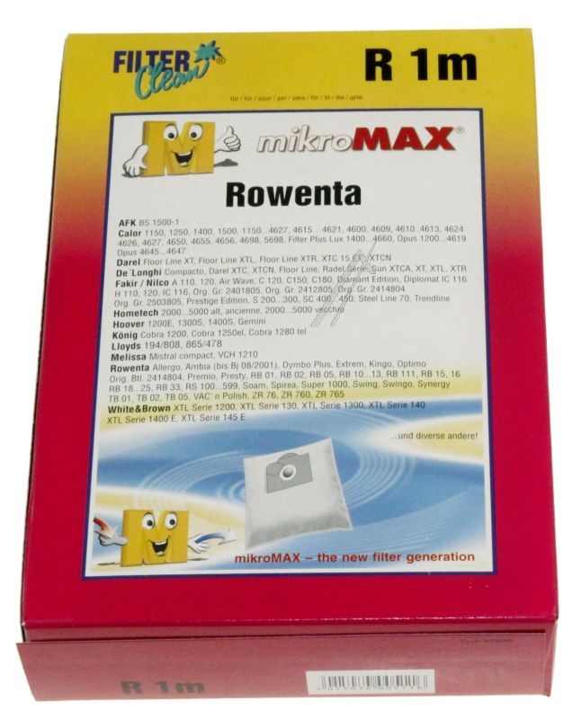 R1M FL0024-K Sacchetti per aspirapolvere 4+1+1 Delonghi FL0024K