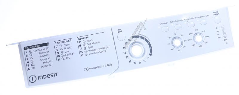 C00646967 488000646967 Pannello frontale e maniglia cassetto EWC81283WITN Indesit
