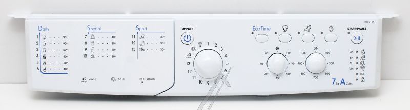 C00271348 482000086664 Pannello di controllo con maniglia IWC7105EU Indesit