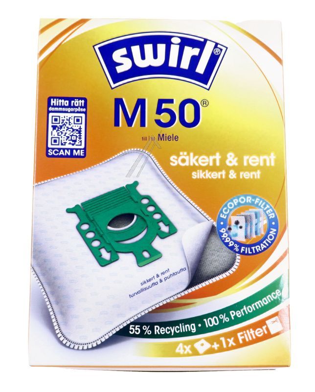 M50 / 99757 6779391 Kit sacchetti M50 MP AirSpace Green Line 4 sacchetti + 1 filtro Hoover