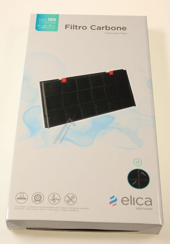 KIT0161395 Filtro a carbone attivo mod.150 per Elica 1 pz AC 20 Smeg