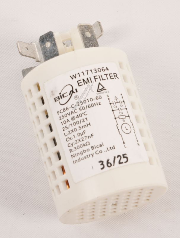 C00911196 488000911196 Filtro RFI 4 ganci tipo C Indesit