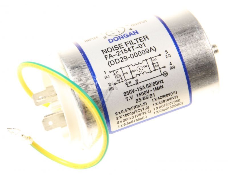 DD29-00009A Filtro EMI 6,5 mH 53×96,5 mm 15 A 250 V~ Can Samsung DD2900009A