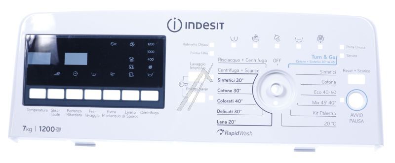C00648371 488000648371 Pannello frontale BTW B7220P IT/N stampato Indesit