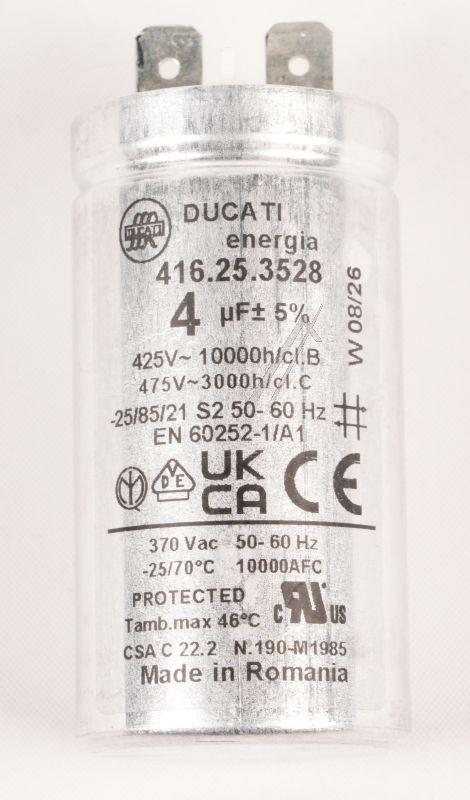 133.0060.896 Condensatore 4µF 400V 10000 ore P2 Ikea 1330060896