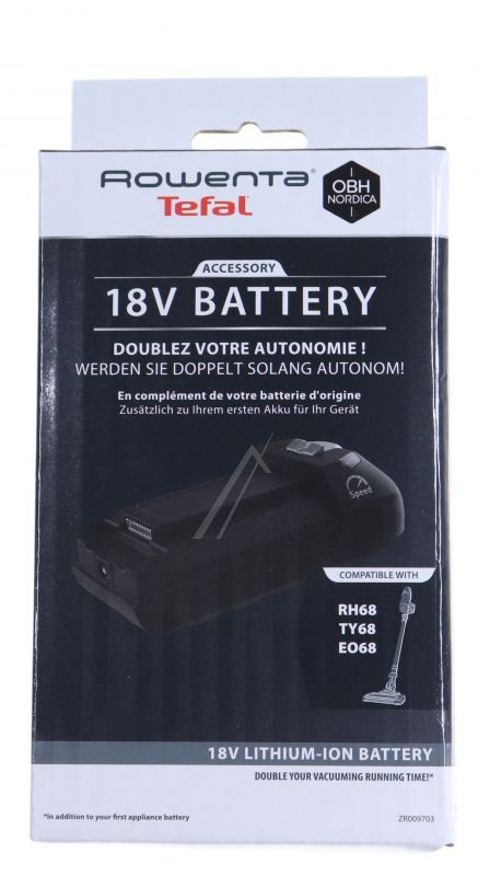 SS-7222051109 ZR009703 Batteria 18V X-FORCE Rowenta