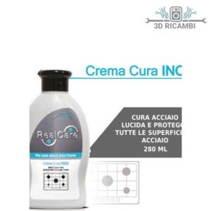 Crema per la cura di piani cottura in superficie inox