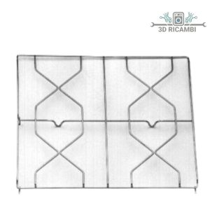 Griglia in filo cromata ed acciaio inox per piano cottura fratelli onofri a 4 fuochi 530✖️490 f4003
