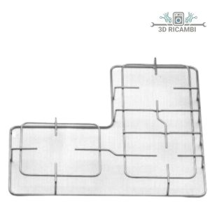 Griglia in filo cromato ed acciaio inox fima per piano cottura a 3 fuochi 500✖️450 f1203