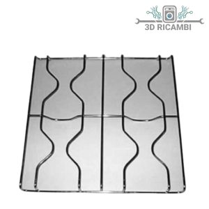 Griglia in filo cromato ed acciaio inox per piano cottura ariston indesit areilos a 4 fuochi f0109