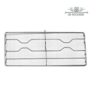 Griglia in filo cromato ed acciaio inox per piano cottura de longhi elba a 2 fuochi 462✖️231 f0812