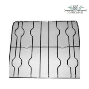 Griglia in filo cromato ed acciaio inox per piano cottura elba de longhi 412✖️465 f0806