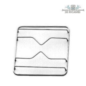 Griglia in filo cromato ed acciaio inox per piano cottura sovrana a 1 fuoco 220✖️220 f5404