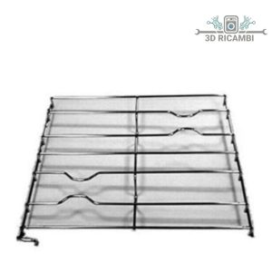 Griglia in filo cromato ed acciaio inox per piano cottura gasfire ignis a 2 fuochi 362✖️425 f2501