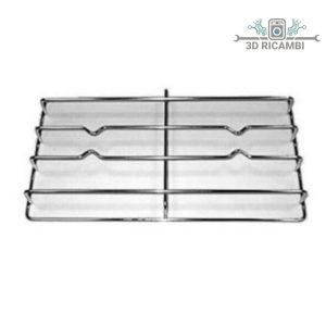 Griglia in filo cromato ed acciaio inox per piano cottura samet a 2 fuochi 433✖️230 f4708