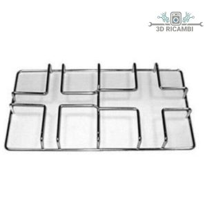 Griglia in filo cromato ed acciaio inox per piano cottura samet a 2 fuochi 438✖️234 f4706