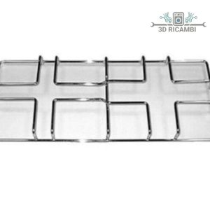 Griglia in filo cromato ed acciaio inox per piano cottura samet a 2 fuochi 475✖️200 f4704