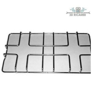 Griglia in filo cromato ed acciaio inox per piano cottura smeg a 2 fuochi 426✖️225 f5339