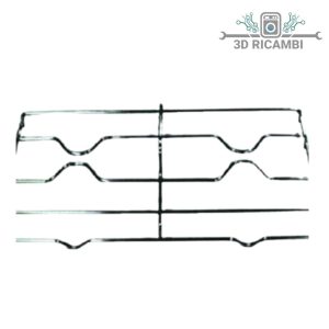 Griglia in filo cromato ed acciaio inox per piano cottura smeg a 2 fuochi 481✖️273 f5342