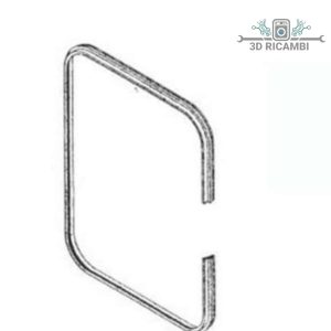 Guarnizione per forno cucina de longhi 2 lunette 2 ganci lunghezza 1250mm a0853