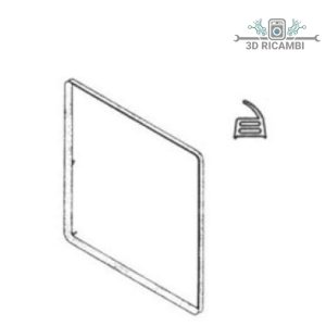 Guarnizione per forno cucina gasfire 12 mollette 1145 mm lunga a1753