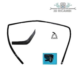 Guarnizione porta forno glem gas 2 lunette 3 ganci 1432 mm larghezza a2151