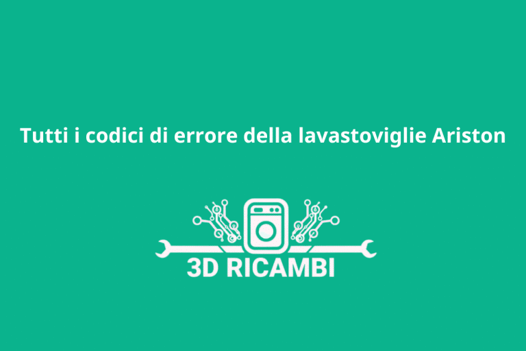 Tabella codici errore Lavastoviglie Ariston completa