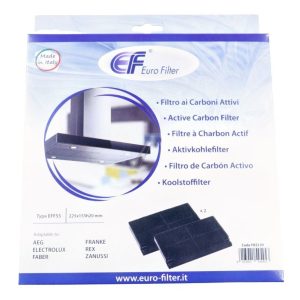 EFF55 Filtro a carbone 2 pz alternativo per Electrolux EFF49 902980125 Faber