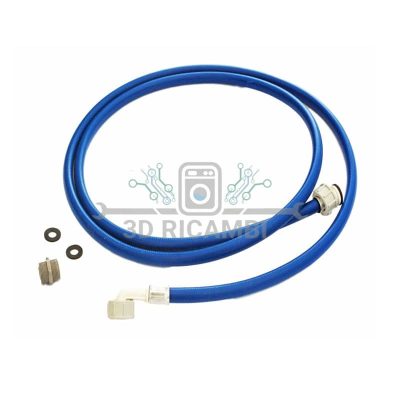 TUBO DI CARICO CURVO PER LAVATRICE LAVASTOVIGLIE  3/4 FF 1.5 MT BLU D449019