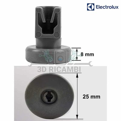 RUOTE  SUPERIORI DEL CESTELLO  PER LAVASTOVIGLIE ZANUSSI REX ELECTROLUX   50269921008 A CLIPS 2 PZ