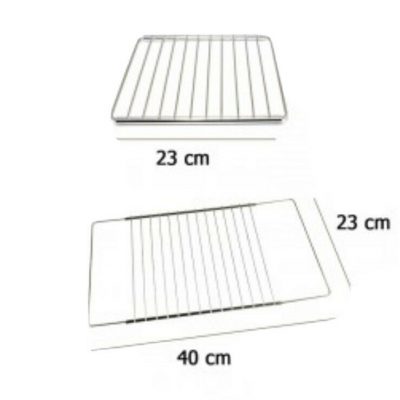 GRIGLIA FORNO UNIVERSALE F6825 Da 230mm A 400 Mm Lunghezza 230mm