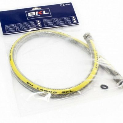Tubo Gas 1/2 1000mm F.f. Cok922un Acciaio Inox 1 Mt 0,5 Bar Max