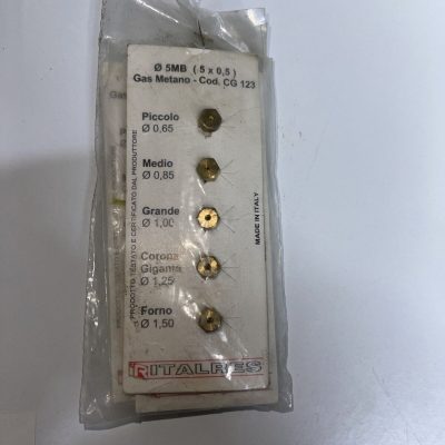 KIT UGELLI UNIVERSALI PER PIANO COTTURA A GAS METANO CG123 5MB