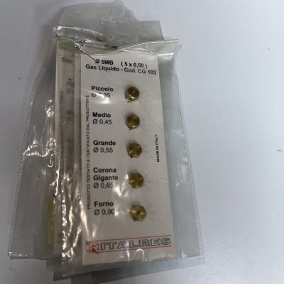 KIT UGELLI UNIVERSALI PIANO COTTURA PER GAS LIQUIDO 5MB