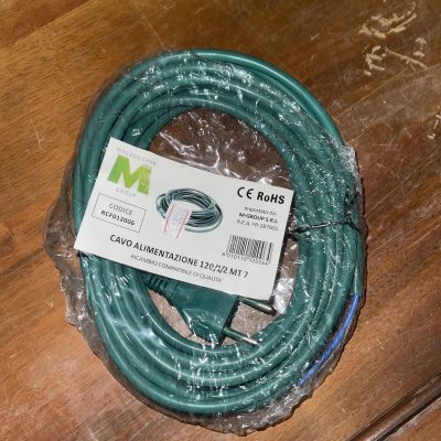CAVO ALIMENTAZIONE COMPATIBILE PER ASPIRAPOLVERE VORWERK FOLLETTO VK120/121/122 7MT
