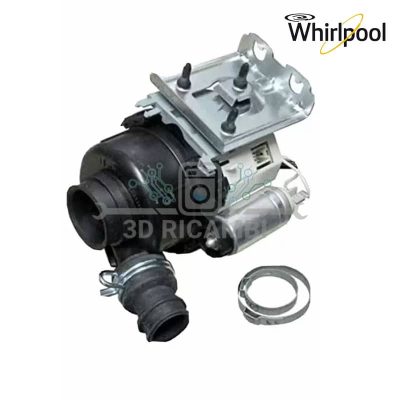 MOTORE MOTOPOMPA ELETTROPOMPA COMPLETO DI CHIOCCIOLA PER  LAVASTOVIGLIE WHIRPOOL IGNIS 480140103012