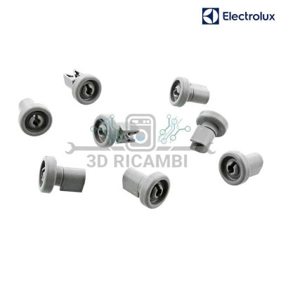 KIT 8 RUOTE PER CESTELLO LAVASTOVIGLIE ELECTROLUX REX  ZANUSSI 50269970005 D055057