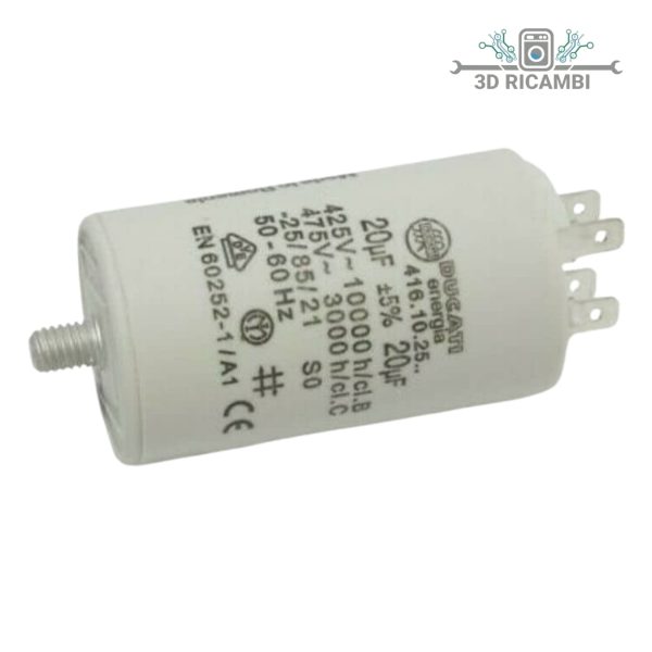 condensatore 20mf ducati 475v ac  12ag612 universale