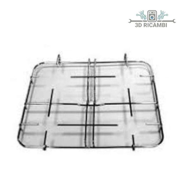 griglia in filo cromato ed acciaio inox per piano cottura ardo bompani 350✖️421 f0401