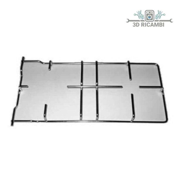 griglia in filo cromato ed acciaio inox per piano cottura ariston indesit a  2 fuochi 447✖️211 f2703