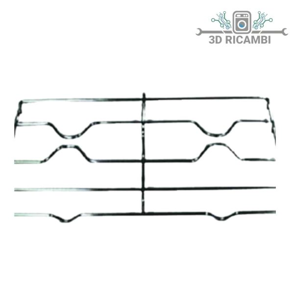 griglia in filo cromato ed acciaio inox per piano cottura smeg a 2 fuochi 481✖️273 f5342