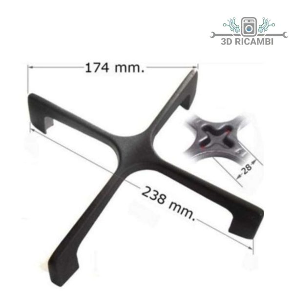 griglia  in ghisa per piano cottura whirpool ignis g2517