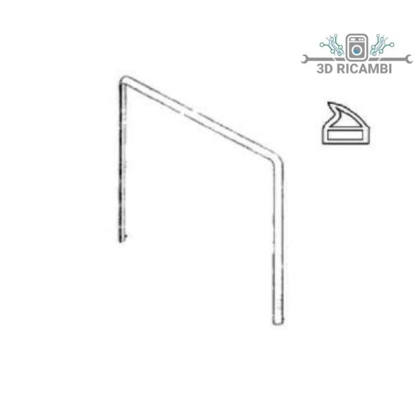 guarnizione gas fire a1751 cucina 2 lunette e 2 ganci lunghezza 1058mm