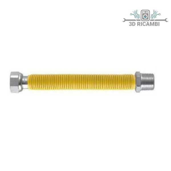 TUBO FLESSIBILE ESTENSIBILE 200-400mm CON RACCORDI IN ACCIAIO INOX PER GAS 1/2"- 3/4"